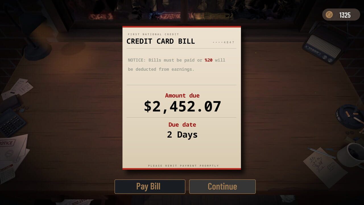 Capture de Bills Must Be Paid