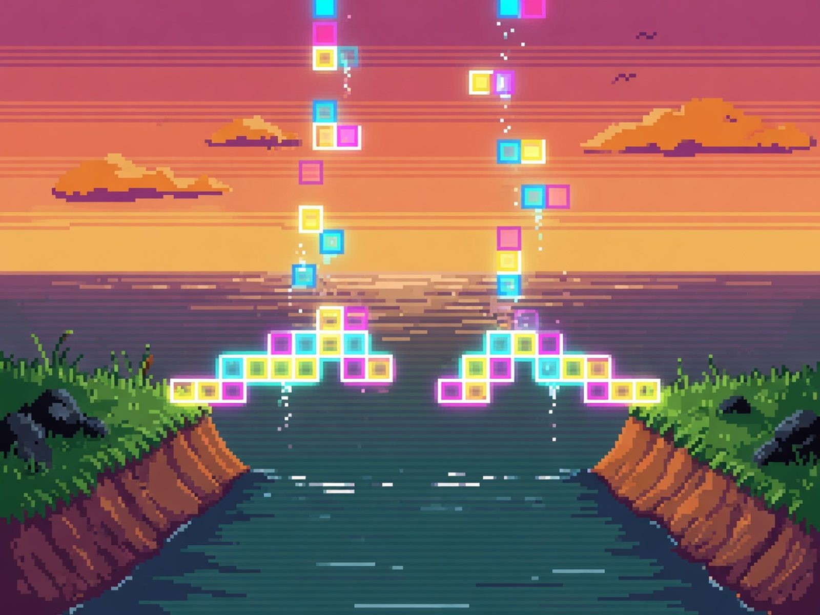 Un artiste répond au Tetris pro-mur de Trump par un jeu-pont
